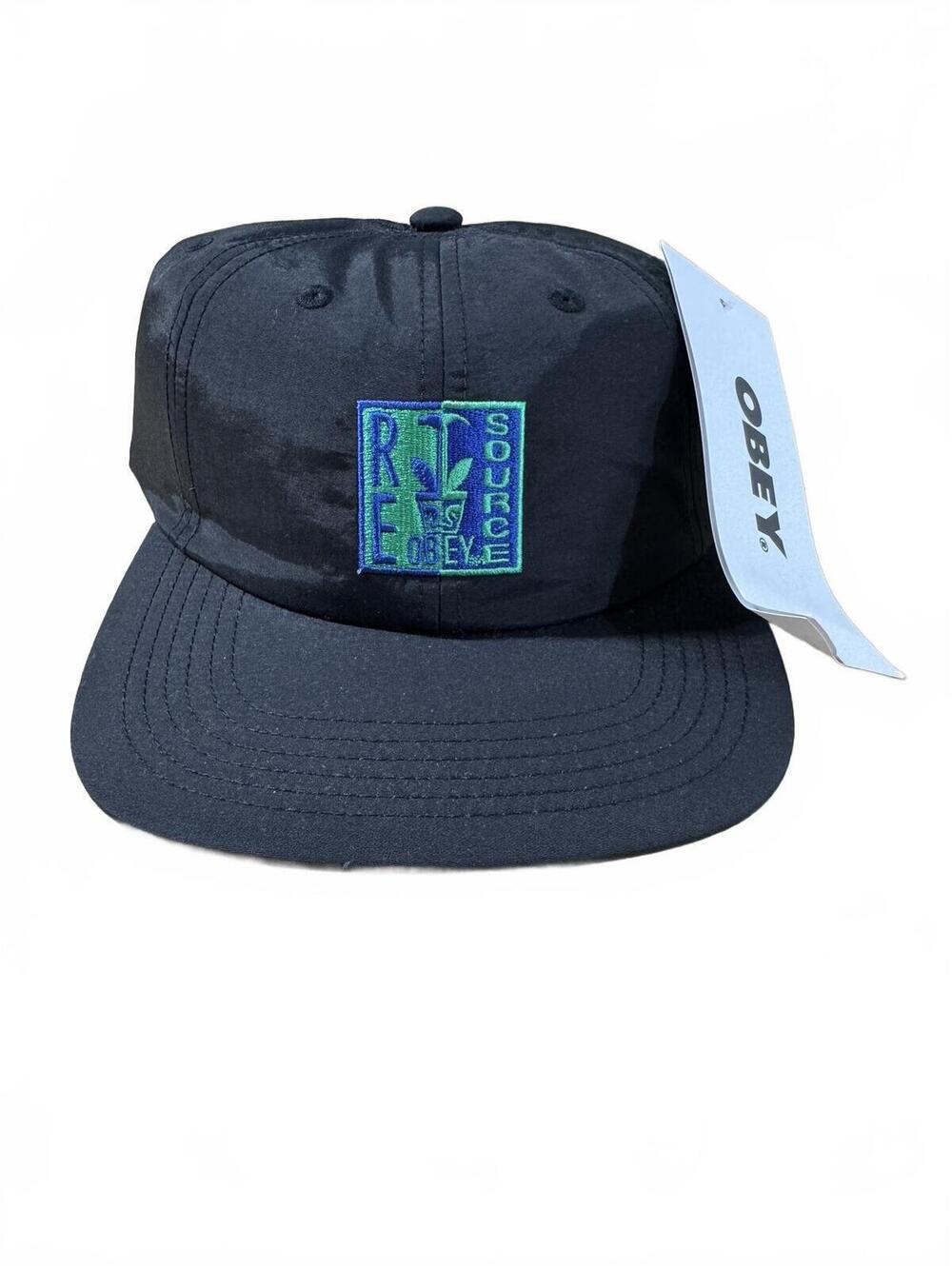 Obey Black Adjustable "Re Source" Plant Edition Hat